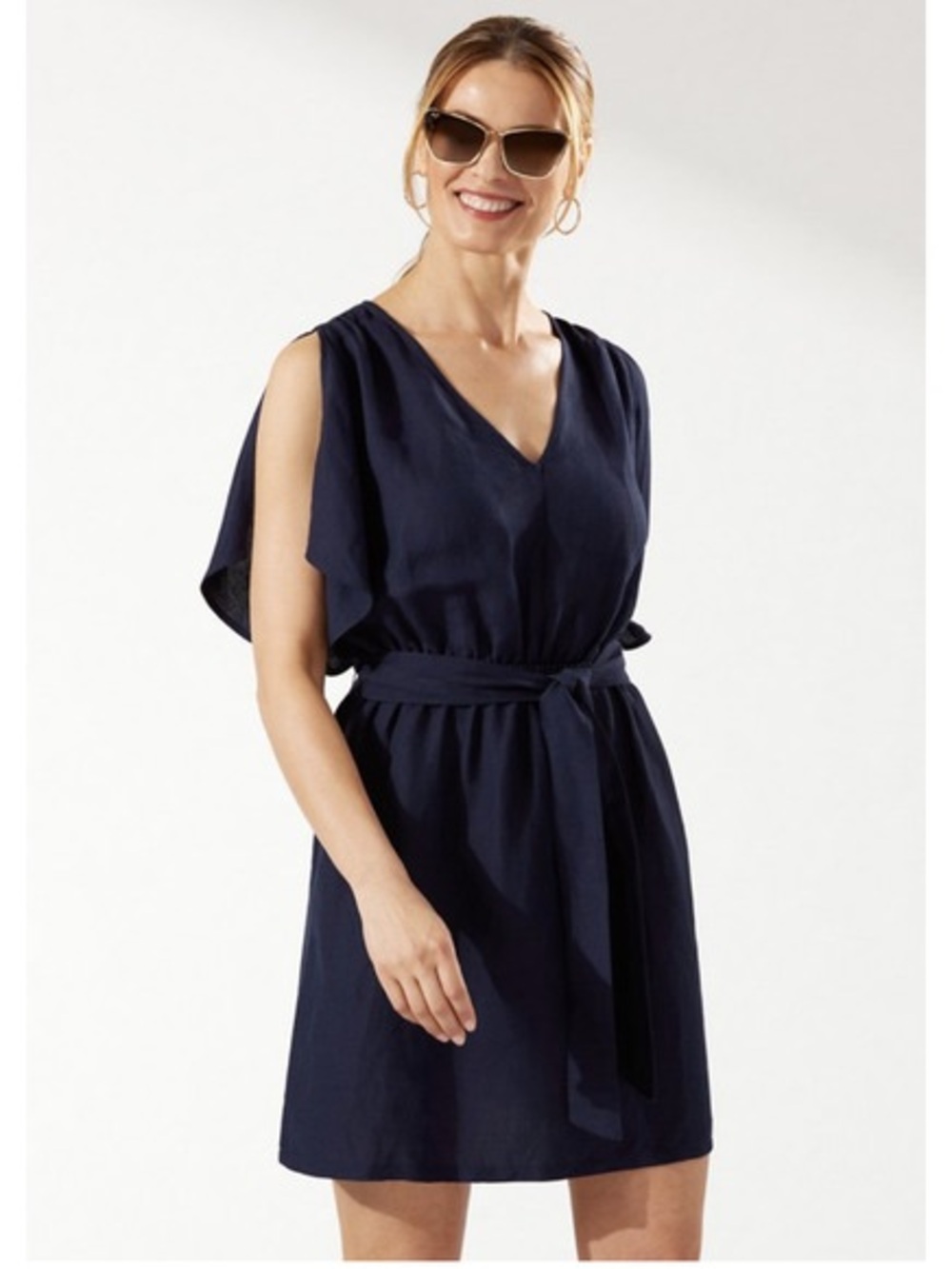 NWT Tommy Bahama V-Neck Dress | Coastal Grandma Quiet Luxury Resort Chic, XS